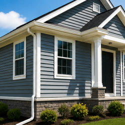 Vinyl siding and exterior trim installation