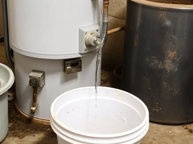 Be sure to turn off the electricity, and place a bucket or large bowl to catch the water from your water heater.